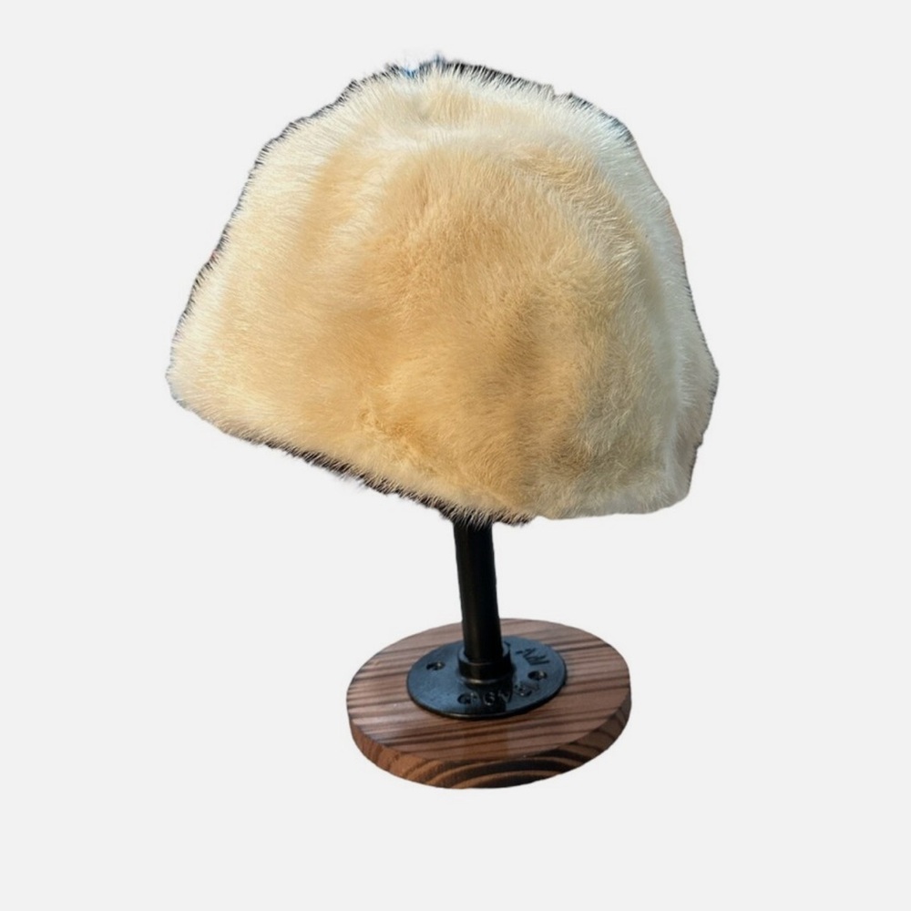 Vintage Mink Fur Hat Rich Cream Color Excellent Condition